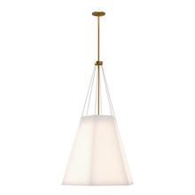  PD545622AGWL - Manila 22-in Aged Gold/White Linen 3 Lights Pendant