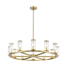  CH309012NBCG - Revolve Clear Glass/Natural Brass 12 Lights Chandeliers