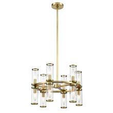  CH309066NBCG - Revolve Clear Glass/Natural Brass 12 Lights Chandeliers