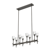  LP314308UBCC - SALITA 8 LIGHT LINEAR PENDANT URBAN BRONZE CLEAR CRYSTAL