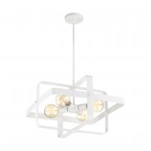  60/6722 - Prana - 4 Light Pendant - White Finish