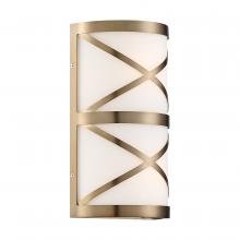 Nuvo 60/6842 - Sylph- 2 Light Vanity - with Satin White Glass - Burnished Brass Finish