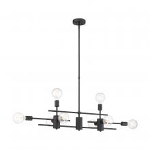  60/6862 - Delphi- 8 Light Island Pendant - Black Finish