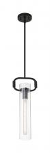  60/7153 - Teresa - 1 Light Pendant with Clear Glass - Matte Black Finish