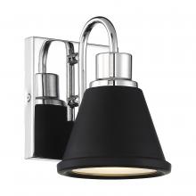  62/1471 - Bette - 1 Light LED Vanity -Polished Nickel and Matte Black Metal Finish