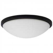  62/1944 - Button; 17 Inch LED Flush Mount Fixture; Matte Black Finish; CCT Selectable; 120 Volts