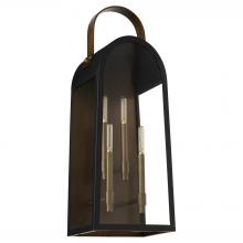  72-30-5982 - Rossi 30 inches Lantern, Matte Black, Aged Copper