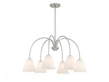  M100138BN - 6-Light Chandelier in Brushed Nickel