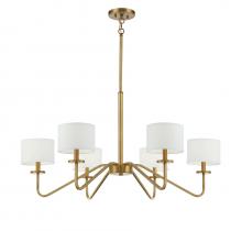  M10092NB - 6-Light Chandelier in Natural Brass