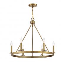  M10093NB - 6-Light Chandelier in Natural Brass