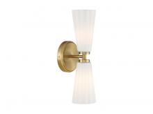  M90109NB - 2-Light Wall Sconce in Natural Brass