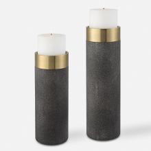  18061 - Wessex Gray Candleholders, S/2