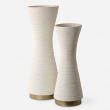  18142 - Uttermost Ridgeline White Vases, S/2