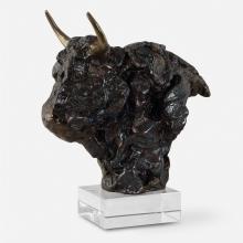  18148 - Uttermost Bison Bust Bronze Sculpture