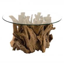  25519 - Driftwood Glass Top Cocktail Table