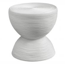  23801 - Uttermost Bongo White Rattan Side Table