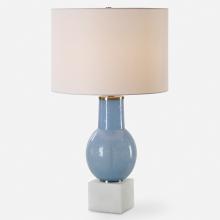  30297-1 - Clear Sky Blue Glass Table Lamp