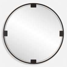  09986 - Uttermost Cornelia Black Round Mirror