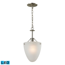  1301CS/20-LED - Thomas - Jackson 1-Light Semi Flush in Brushed Nickel with White Glass - Includes LED Bulbs