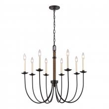  89708/8 - Neville 28'' Wide 8-Light Chandelier - Charcoal Black