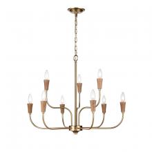  H0019-9618 - Inga 29'' Wide 9-Light Chandelier - Brass