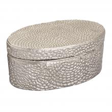  H0807-10658 - Oval Pebble Box - Large Nickel