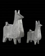  1200-0378 - Cria Silver Llama Set of 2