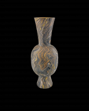  1200-0731 - Brown Marbleized Tall Vase