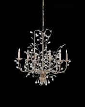  9973 - Crystal Bud Medium Silver Chandelier